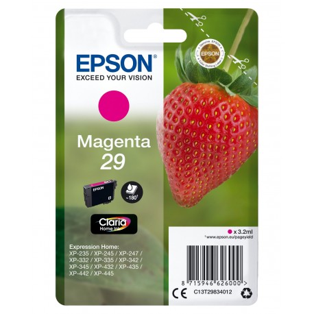 Tinteiro EPSON Serie 29 Magenta XP-235/332/335/432/435 (c/alarme RF+AM) - C13T29834022