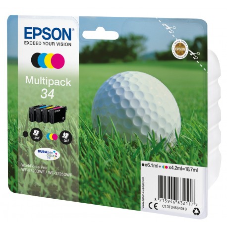 Pack Tinteiros EPSON Serie 34 WF-3720/3725 - C13T34664010