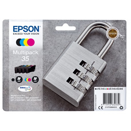 Pack Tinteiros EPSON Serie 35 WF-4720/4725/4740 - C13T35864010