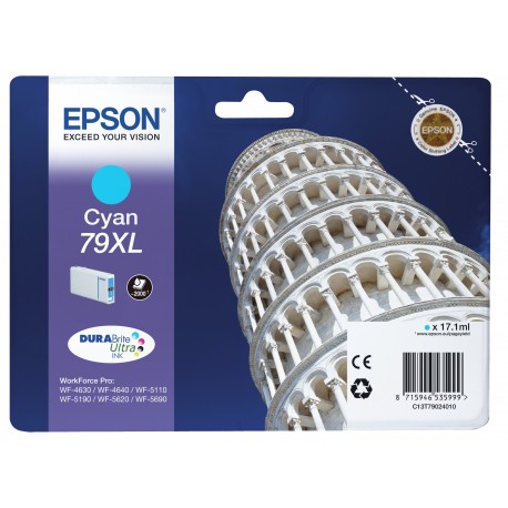 Tinteiro EPSON Cyan XL 2000p WF-46xx/5xxx-C13T79024010