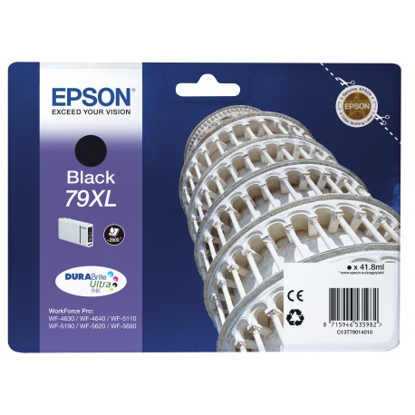 Tinteiro EPSON Preto XL 2600p WF-46xx/5xxx-C13T79014010