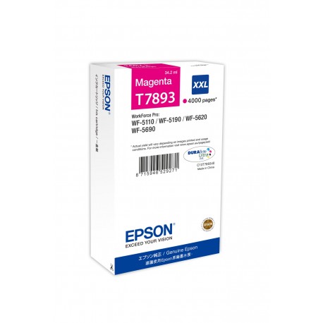 Tinteiro EPSON Magenta XXL 4000p Wf-5xxx-C13T789340