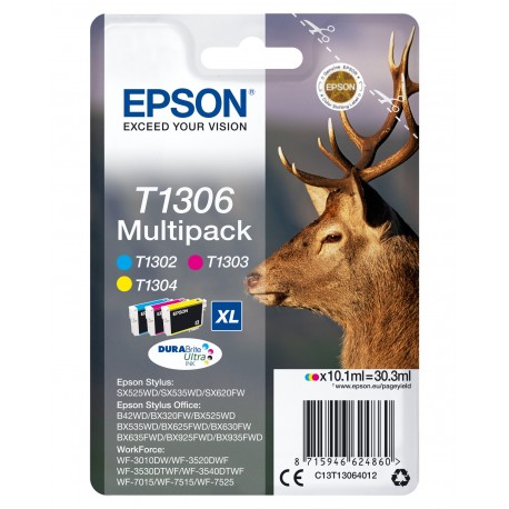 Pack Tinteiro EPSON 3Cores SX525/620bx525/625/925 - C13T13064012