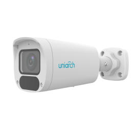 Uniarch UV-IPC-B314-ADZK Câmara Bullet IP, 4 MP, 2.8-12 mm, 50 m, PoE, IP67, Áudio, MicroSD, WDR (120 dB), Branco
