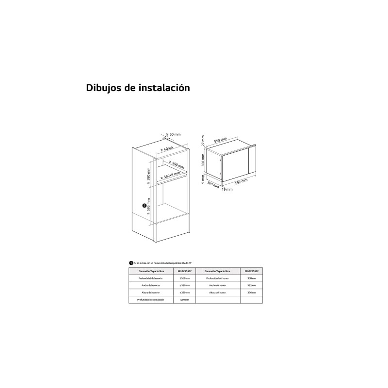 LG - Microondas Encastre MG7Z2593B