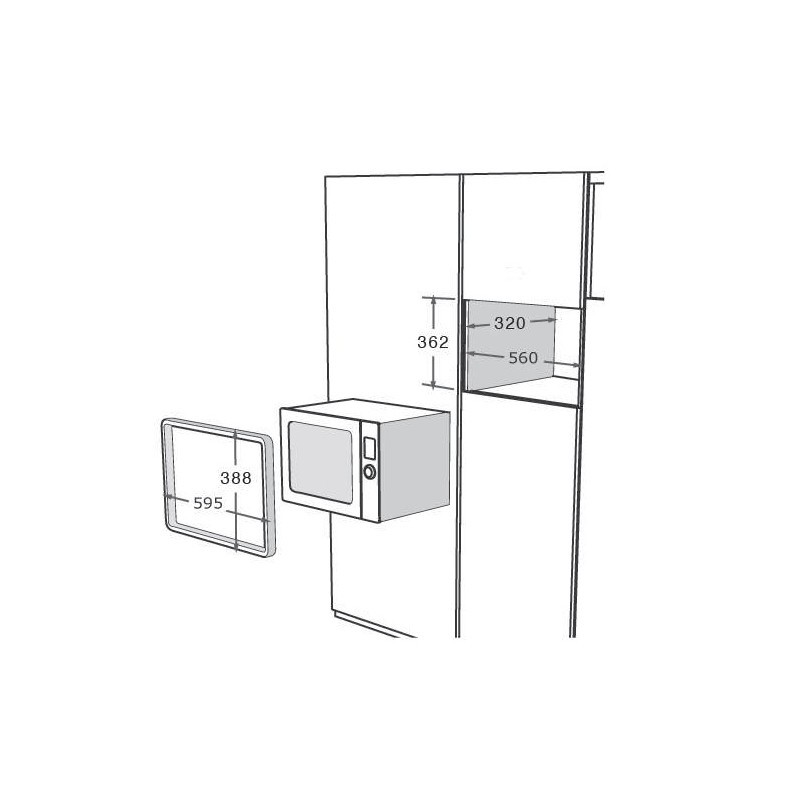 MEIRELES - Microondas MMI 25 BL
