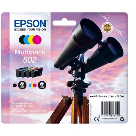 Multipack Epson 502 4 Cores - C13T02V64020 - 8715946653174