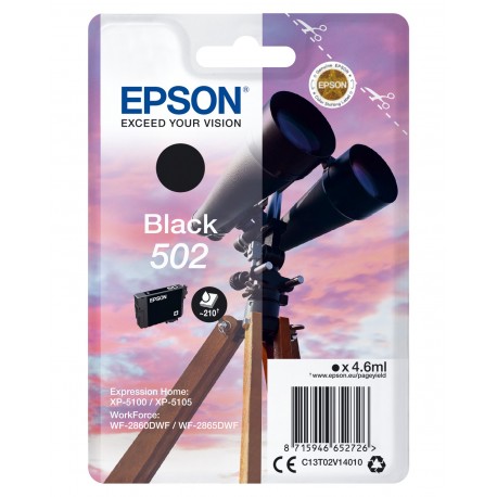 Tinteiro EPSON 502 Black - C13T02V14020 - 8715946652733