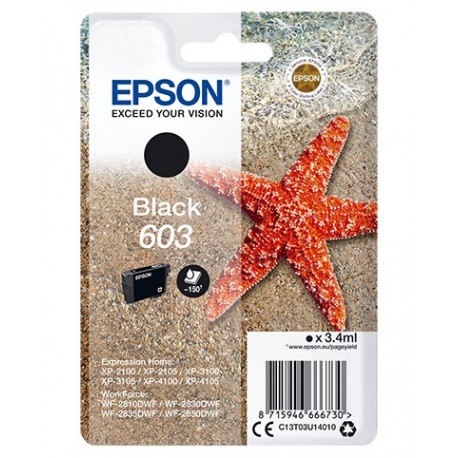 Tinteiro EPSON 603 Preto Blister - 8715946666747