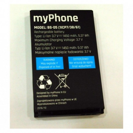 Bateria Original BS-05 myPhone Hammer 2 ou 2+ 1000mAh Li-ion