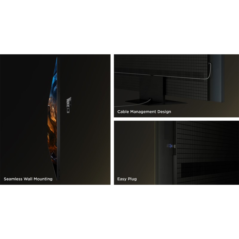 TCL 75C7K MiniLed TV Plano QD-Mini LED 190,5 cm (75") 4K Ultra HD, Smart TV, Google TV, Wi-Fi, Ethernet, LAN, Bluetooth, Preto, Metálico - 5901292525729