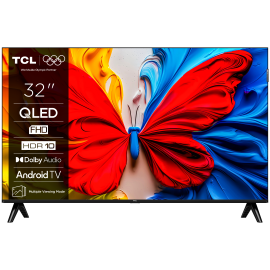 TCL 32S5K QLED Pro TV Plano 81,3 cm (32") Full HD, Smart TV, Android TV, Wi-Fi, Ethernet, LAN, Bluetooth, Preto - 5901292526030