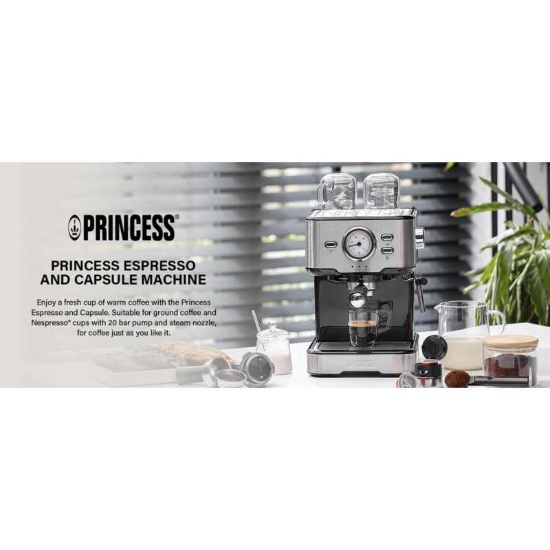 PRINCESS - Máq. Café Expresso e Cáps. 249412