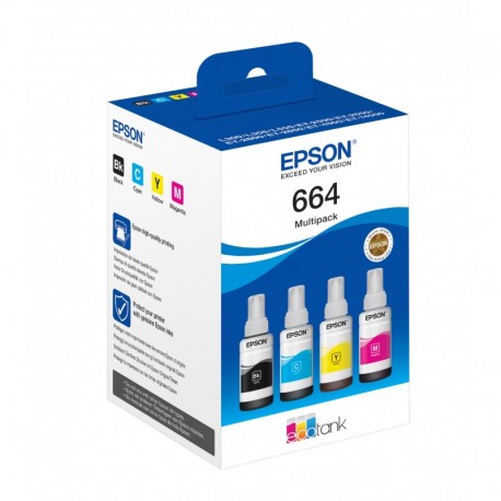 Tinteiro EPSON Série 664 Multipack 4 Cores EcoTank 3600/ 4550/ 16500 - 8715946685205