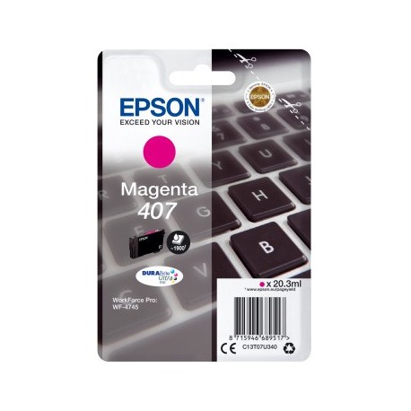 Tinteiro EPSON C13T07U340 T07U Magenta L - WorkForce WF-4745 - 8715946689517