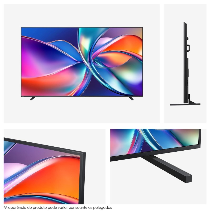 Hisense 98E7Q QLED TV Plano 248,0 cm (98") 4K Ultra HD, Smart TV, Wi-Fi, Ethernet, LAN, Bluetooth, Preto - 6942351424491