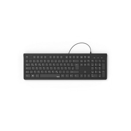 Teclado HAMA com Fio KC-200" Preto - 4047443448170