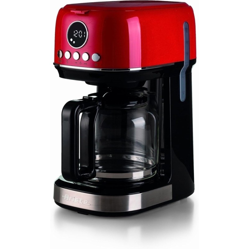 ARIETE - Máq. Café de Filtro Moderna Vermelha 1396/00