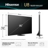 Hisense 85U8Q ULED Mini LED PRO TV Plano 215,9 cm (85") 4K Ultra HD, Smart TV, Wi-Fi, Ethernet, LAN, Bluetooth, Preto, Cinzento - 6942351419640