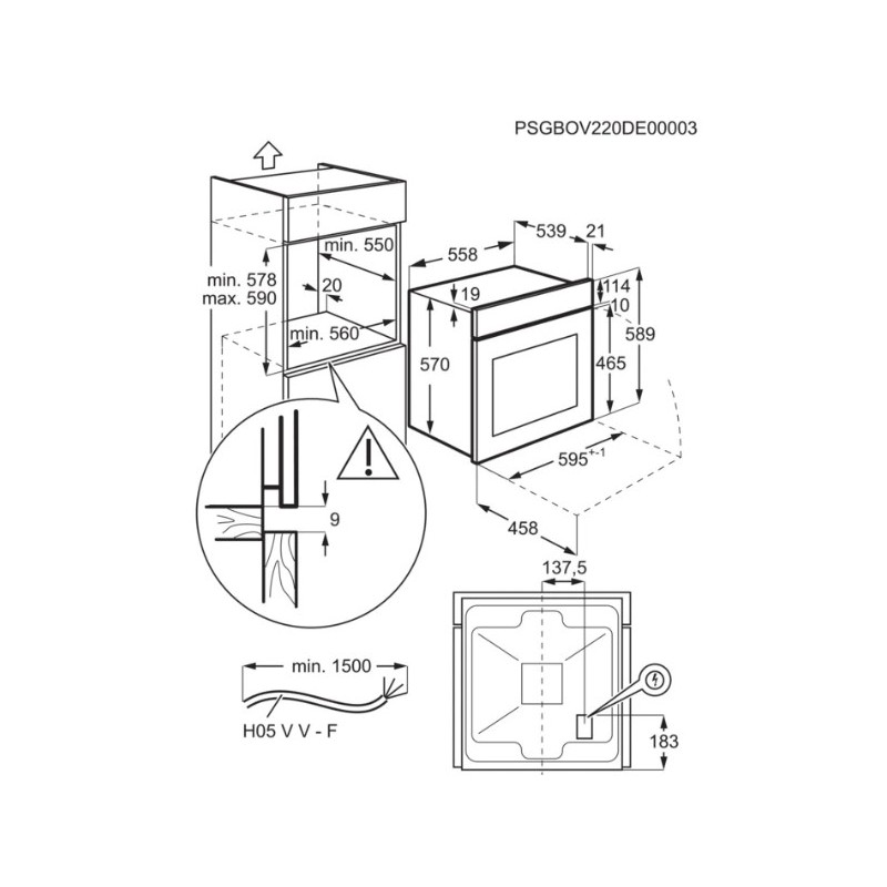 ELECTROLUX - Forno EOF3H50BX
