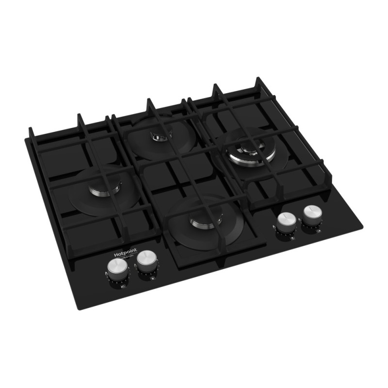 H.ARISTON - Placa Cristal Gás HAGS 62F/BK