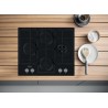 H.ARISTON - Placa Cristal Gás HAGS 62F/BK
