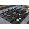 H.ARISTON - Placa Cristal Gás HAGS 62F/BK