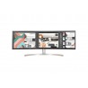 Monitor LG 49P 32 9 UltraWide Dual QHD. HDMI DP USB TypeC Colunas Tilt Ajust.Altura Branco cinza - 8806091221599