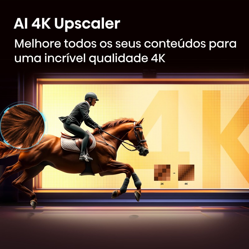 Hisense 65E7S QLED TV Plano 165,1 cm (65") 4K Ultra HD, Smart TV, Wi-Fi, Ethernet, LAN, Bluetooth, Preto - 6942351431710