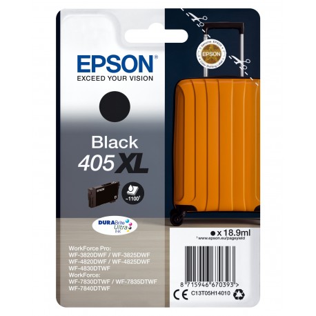 Tinteiro EPSON T05H14010 405 Preto XL - WF-3820/3825/4820/4825/4830/7830/7835/7840 - C13T05H14010 - 8715946670393