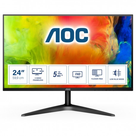 AOC B1 24B1H Monitor, 61 cm, 24", Full HD, LED, Preto - 4038986146364