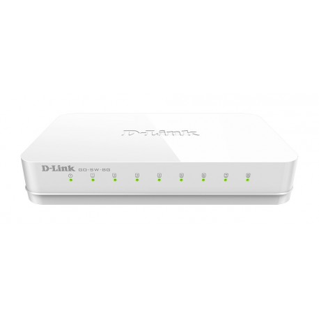 D-Link GO-SW-8G Switch de Rede Não-gerido (10/100/1000), Full Duplex, RJ45, 8 Portas, Branco - 0790069365690