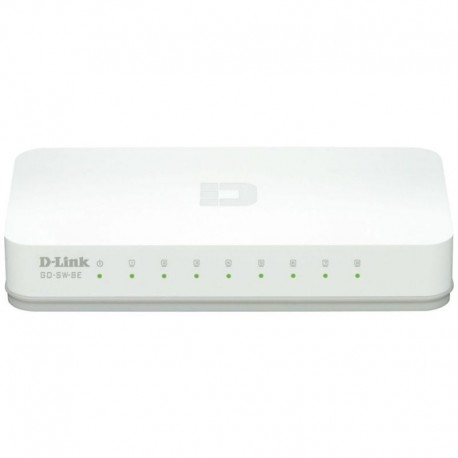 D-Link GO-SW-8E Switch de Rede Não-gerido Fast Ethernet (10/100), Full Duplex, RJ45, 8 Portas, Branco - 0790069388286