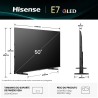 Hisense 50E7Q QLED TV Plano 127 cm (50") 4K Ultra HD, Smart TV, Wi-Fi, Ethernet, LAN, Bluetooth, Preto - 6942351418636