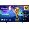 Hisense 43A6S QLED TV Plano 109,2 cm (43") 4K Ultra HD, Smart TV, Wi-Fi, Ethernet, LAN, Bluetooth, Preto - 6942351430102