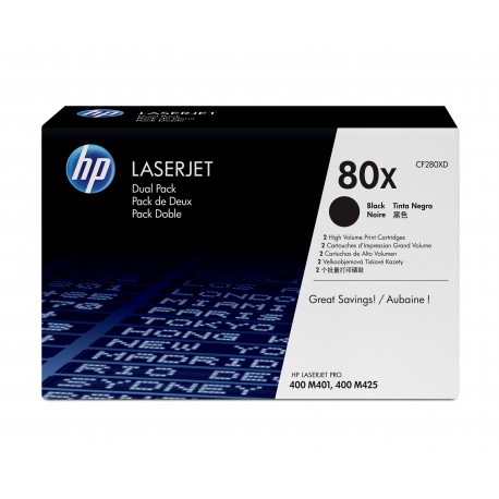 Tóner Original Hp Nº80x Xl Alta Capacidad Multipack/ 2x Negro - 0886112379643