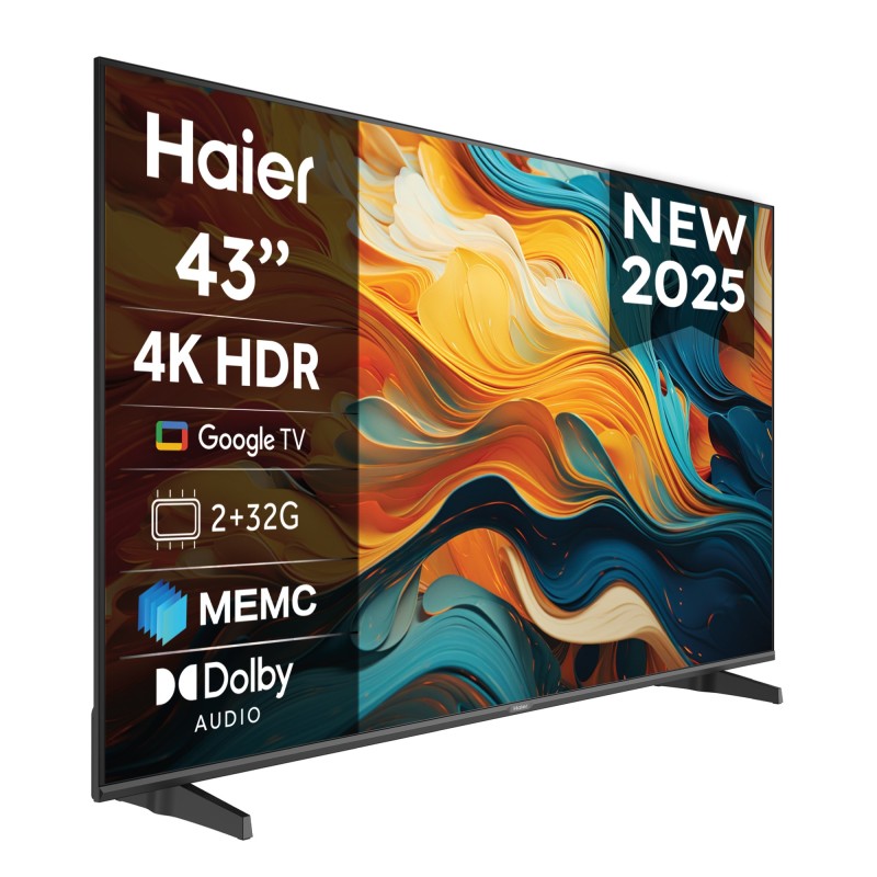 Haier H43K85FUX LED TV Plano 109,2 cm (43") 4K Ultra HD, Smart TV, Wi-Fi, Ethernet, LAN, Bluetooth, Preto - 6971926013730