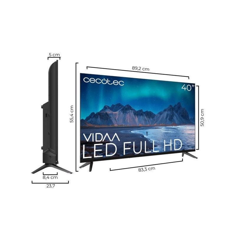 Cecotec A5 ALF50040 LED TV Plano 101,6 cm (40") Full HD, Smart TV, Wi-Fi, Preto - 00991 - 8435484009911