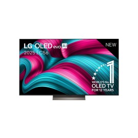 LG OLED65C56LB OLED evo AI TV Plano 165,1 cm (65") 4K Ultra HD, Smart TV, Wi-Fi, Ethernet, LAN, Bluetooth, Preto, Castanho - OLED65C56LB.AEU - 8806096363430