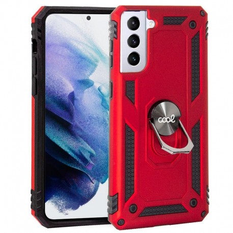 COOL Capa para Samsung G996 Galaxy S21 Plus Hard Ring Vermelho - 8434847052427