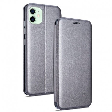 COOL Capa Flip Cover para iPhone 12 / 12 Pro Elegance Prateado - 8434847044255