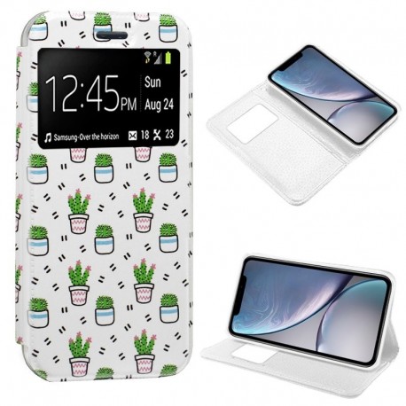 COOL Capa Flip Cover para iPhone XR Desenhos Catos - 8434847011417