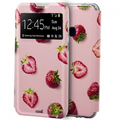 COOL Capa Flip Cover para Samsung M315 Galaxy M31 Desenhos Morangos - 8434847039060