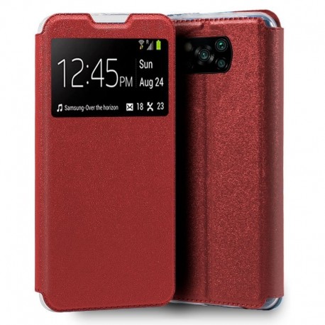 COOL Capa Flip Cover para Xiaomi Pocophone X3 / X3 Pro Liso Vermelho - 8434847043685