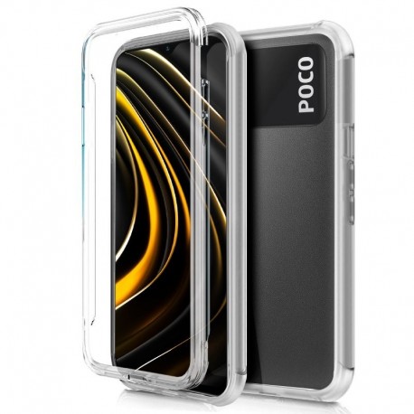 COOL Capa Silicone 3D para Xiaomi Pocophone M3 Transparente Frontal + Traseira - 8434847048475