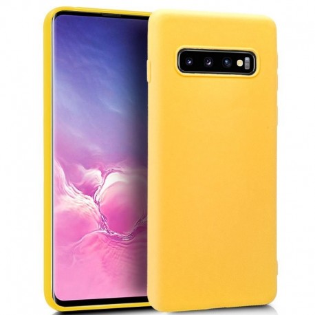 COOL Capa Silicone para Samsung G973 Galaxy S10 Amarelo - 8434847016139