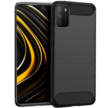 COOL Capa para Xiaomi Pocophone M3 / Redmi 9T Carbono Preto - 8434847056302