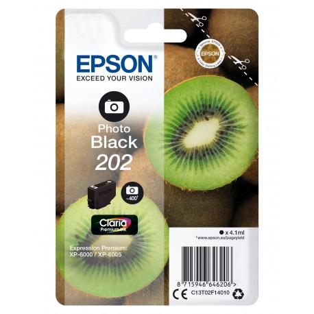 Tinteiro EPSON 202 Preto Foto - Expression Premium XP-600x/610x - 8715946646206