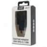 COOL Carregador Rede Universal Carregador Rápido PD Dual Tipo-C / USB 20 W Preto - 8434847055718