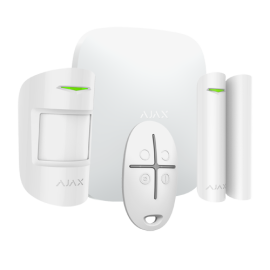 AJAX AJ-HUBKIT-W Kit Alarme Wireless, Ethernet, GPRS, RF 868 MHz, Grau 2, Painel Central, Detector PIR, Contacto Magnético, Branco - 4823114028137